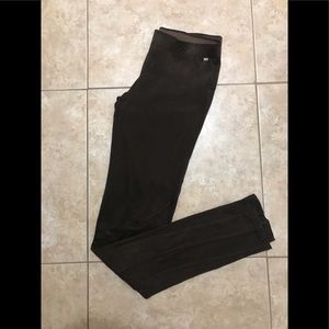 BCBG Brown micro suede feel leggings
